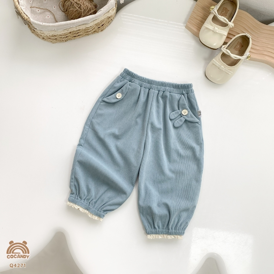 Quần dài nhung tăm XANH NHẠT bo gấu_thumbnail_1