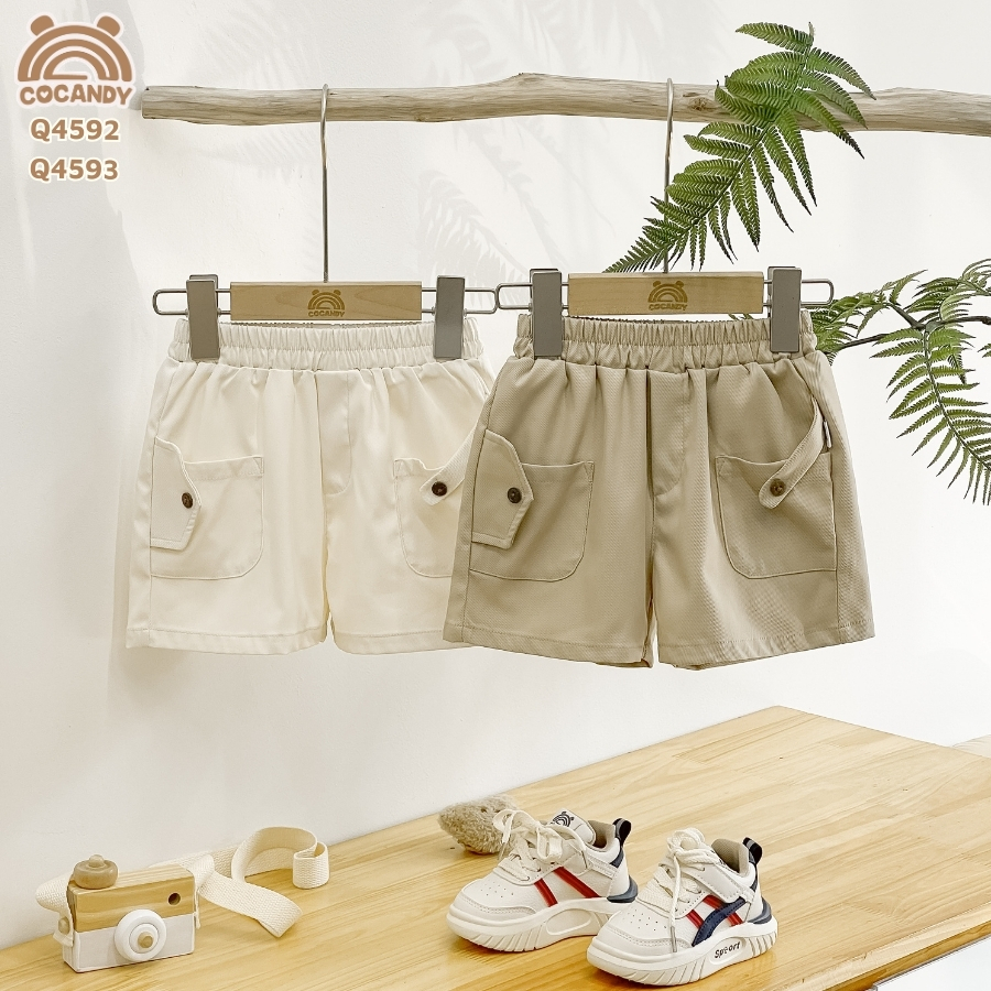 Quần cộc kaki BE ĐẬM túi ốp kiểu 2 bên_thumbnail_5