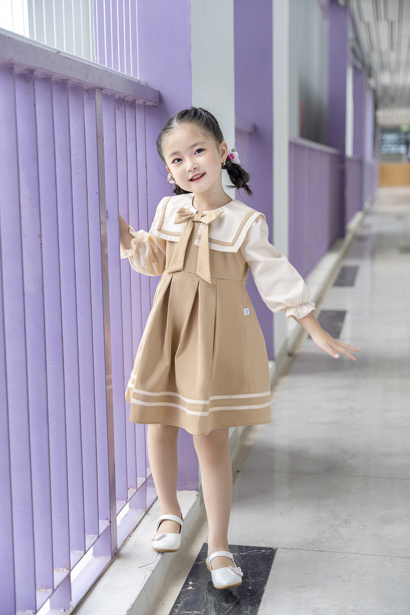 [ Outfit học đường ]Váy đi học cổ thủy thủ nơ cổ_thumbnail_0