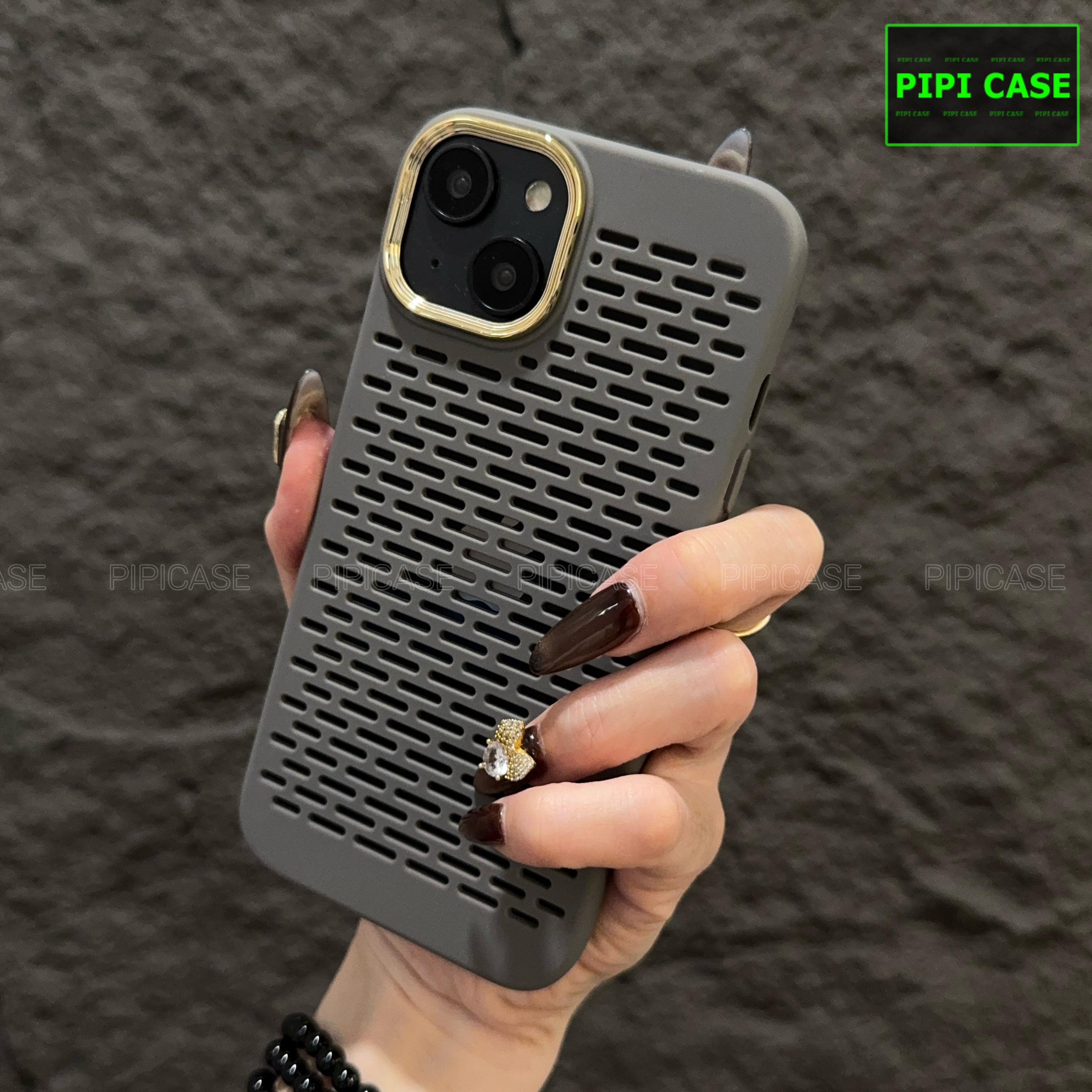 Ốp Lưng iPhone 14 - Chup - Xám