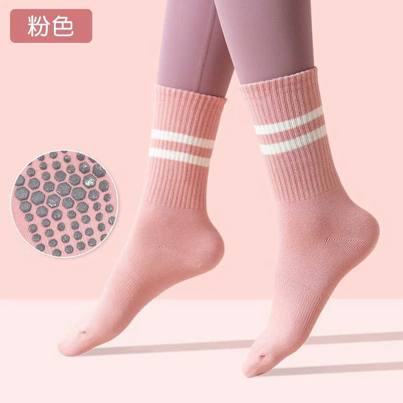 Vớ Yoga Nữ Cổ Cao, Tất Thể Thao Nữ Cotton Chống Trượt Thoáng Mát Co Dãn, Vớ Nữ Cổ Cao Yoga Cao Cấp_thumbnail_9