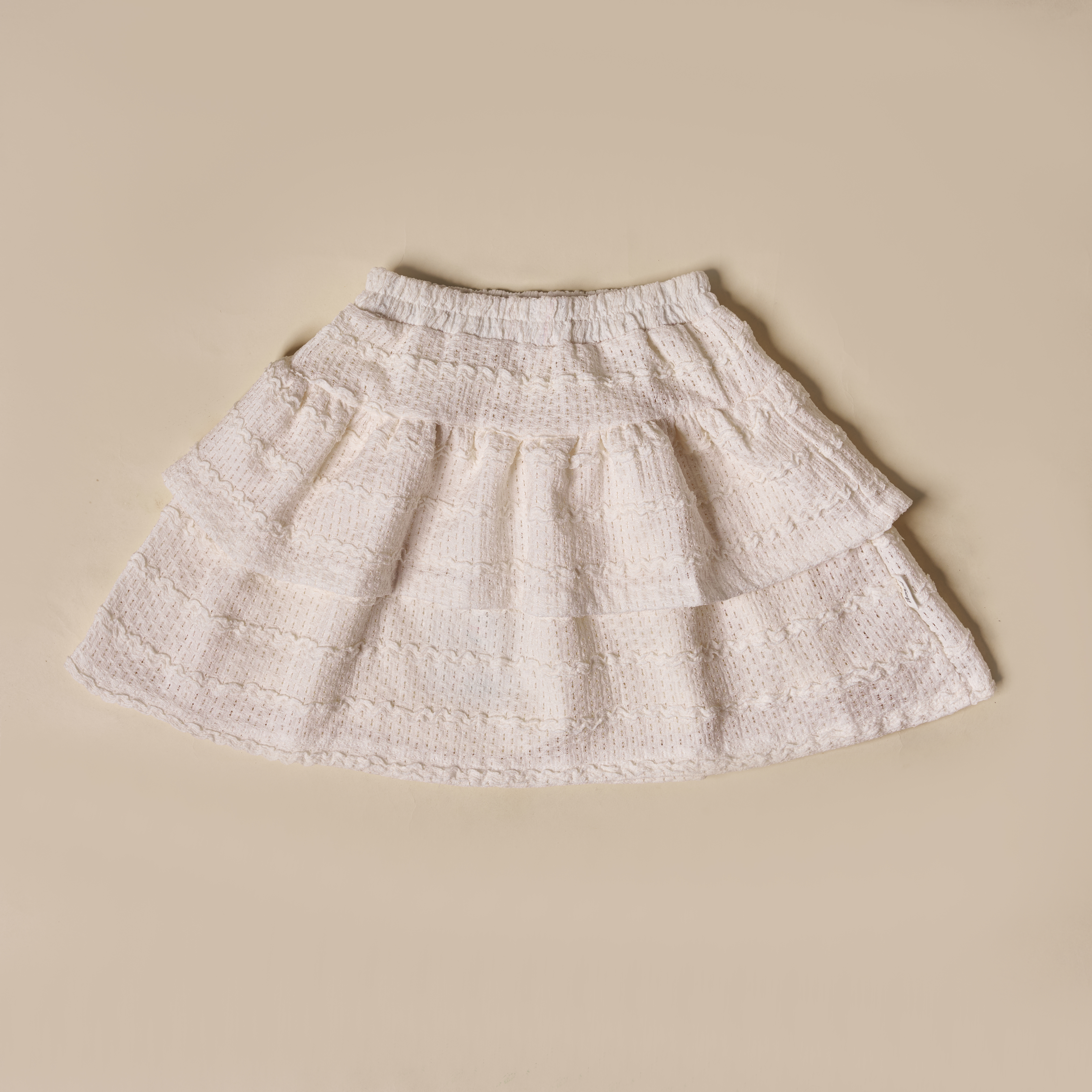 Chân váy ren bèo hai tầng