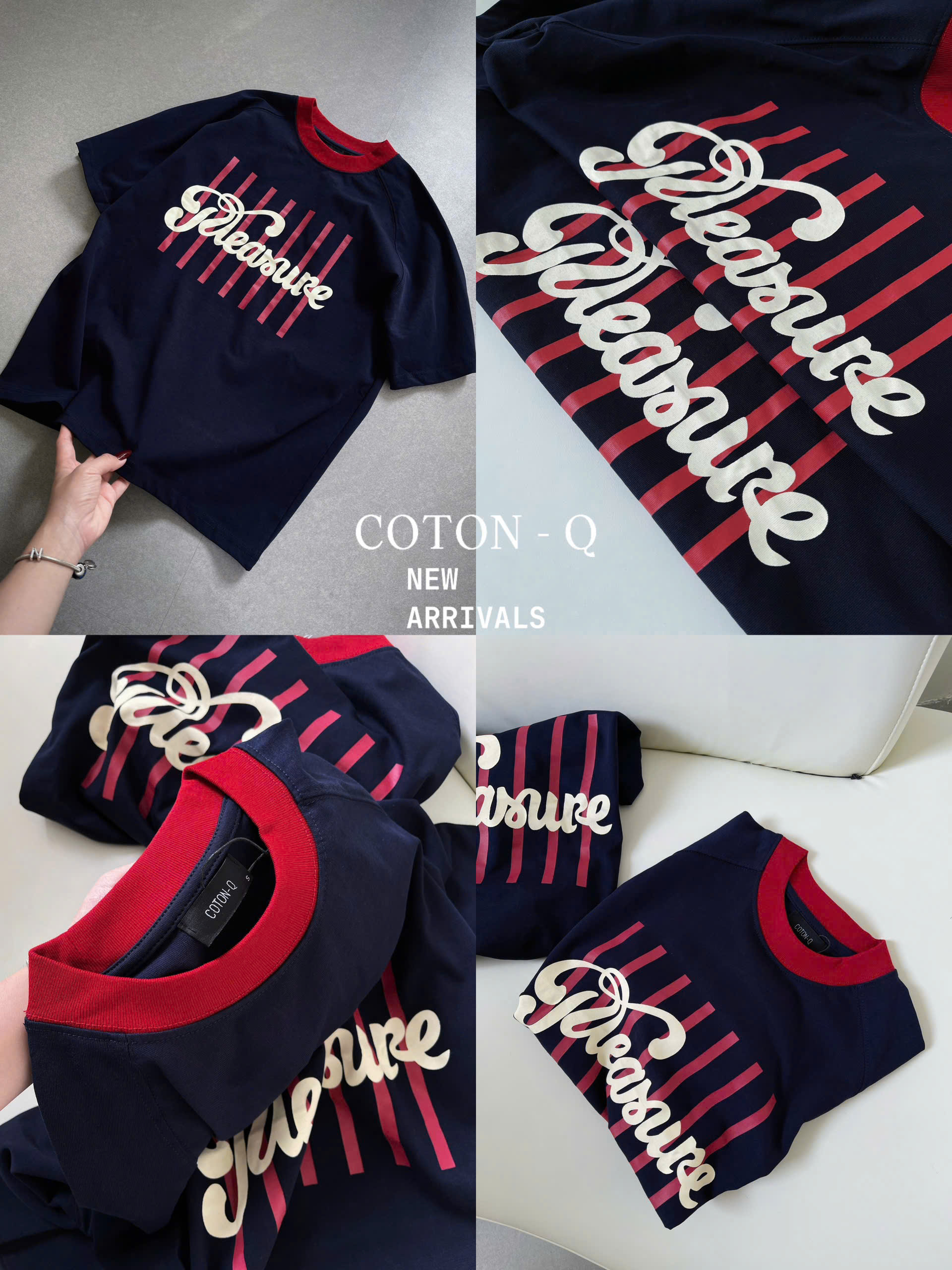 HA2 - Áo thun xanh đen in chữ