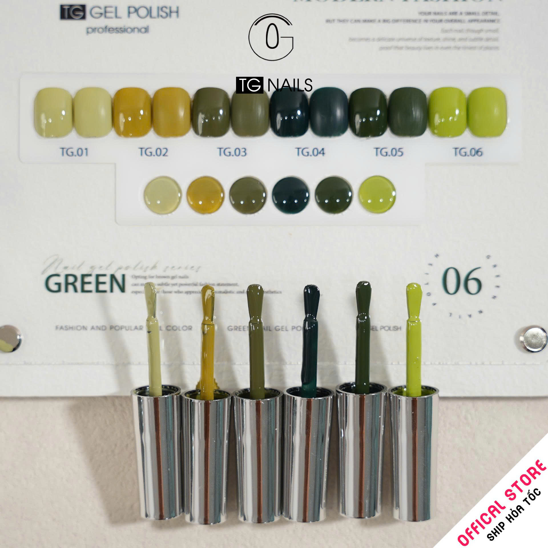 Set sơn gel 6 màu Xanh lá TG_thumbnail_6