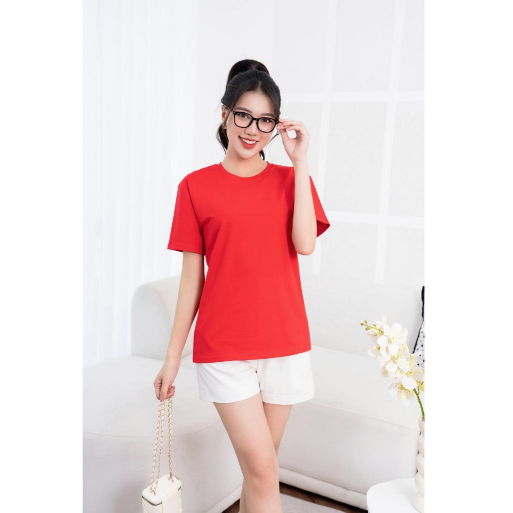[Form Rộng] Áo phông nữ dáng rộng màu trơn chất cotton lạnh nhiều màu tươi trẻ - LOZA PH403301_thumbnail_7