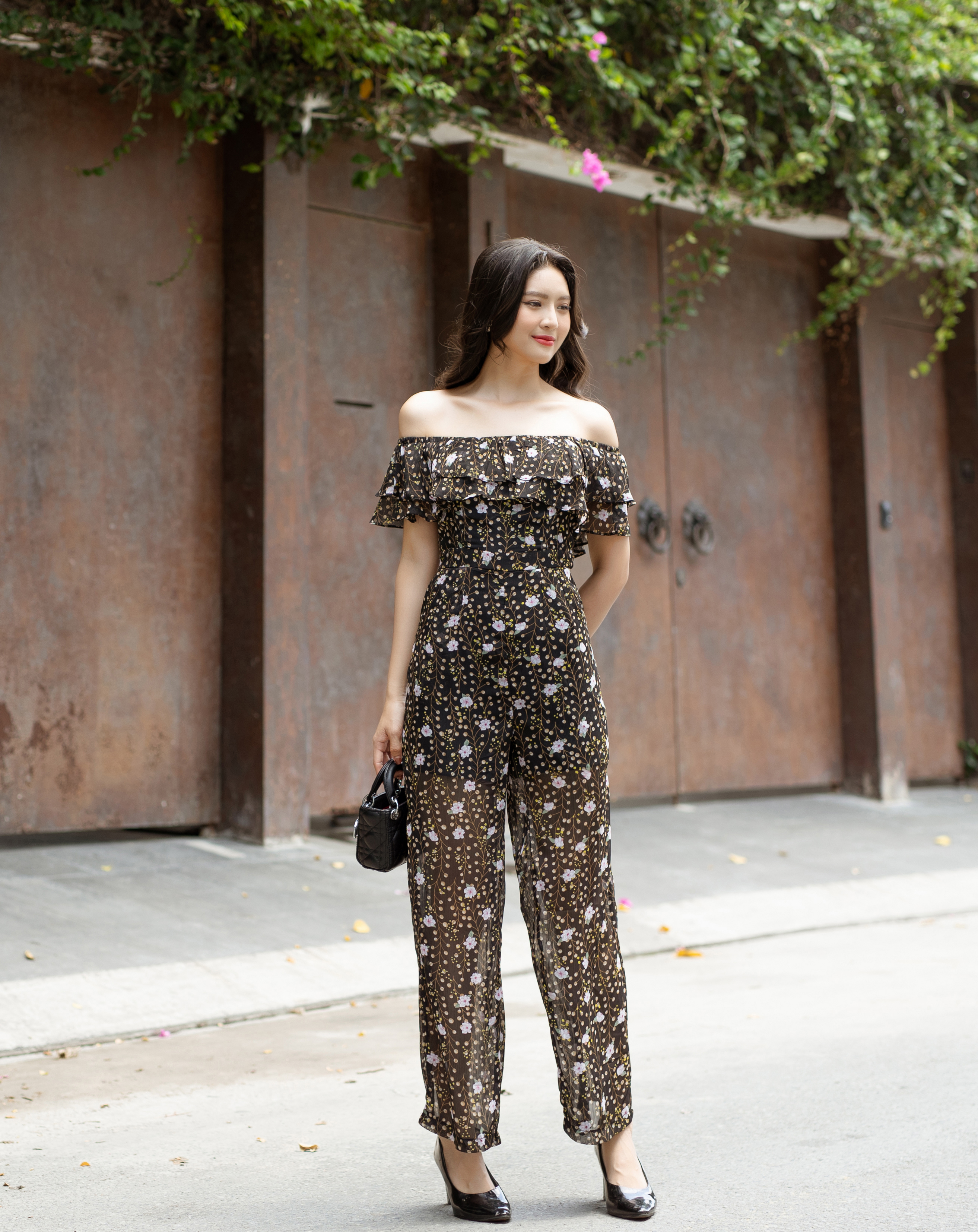 Jumpsuit ống rộng bèo ngực mặc 2 kiểu_thumbnail_1