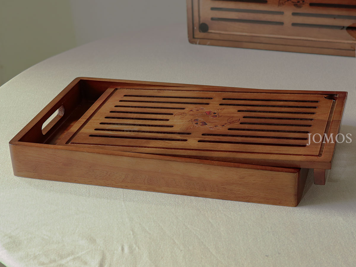 Khay trà gỗ kiểu Nhật Jomos họa tiết con cá J000363_thumbnail_1