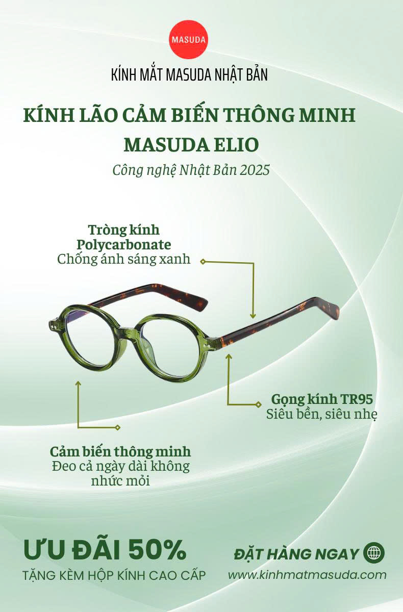 KÍNH CẢM BIẾN THÔNG MINH MASUDA ELIO 2025