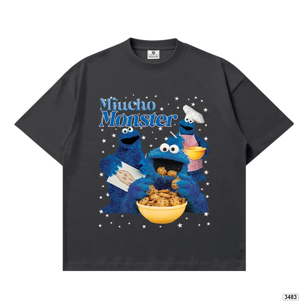 Áo thun boxy hoạt hình Miucho Monster tôn dáng chuẩn form 3483_thumbnail_12