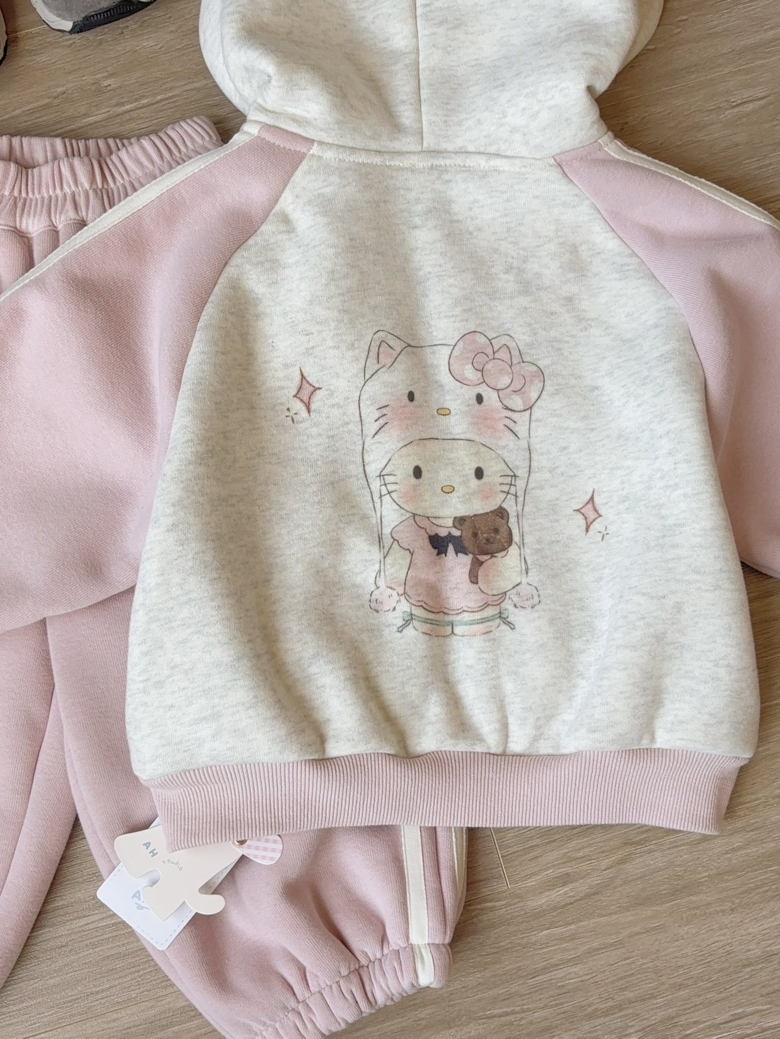 (S101) Set nỉ lót bông khóa kéo màu hồng_thumbnail_1