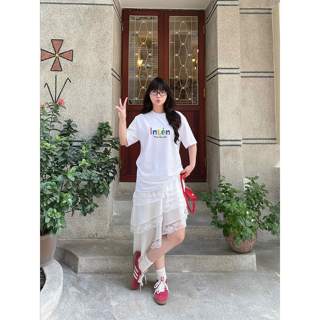 Áo thun form oversize Miucho Club chất vải thoáng mát tay ngắn cổ tròn Thực tập xinh in mix 2861_thumbnail_8