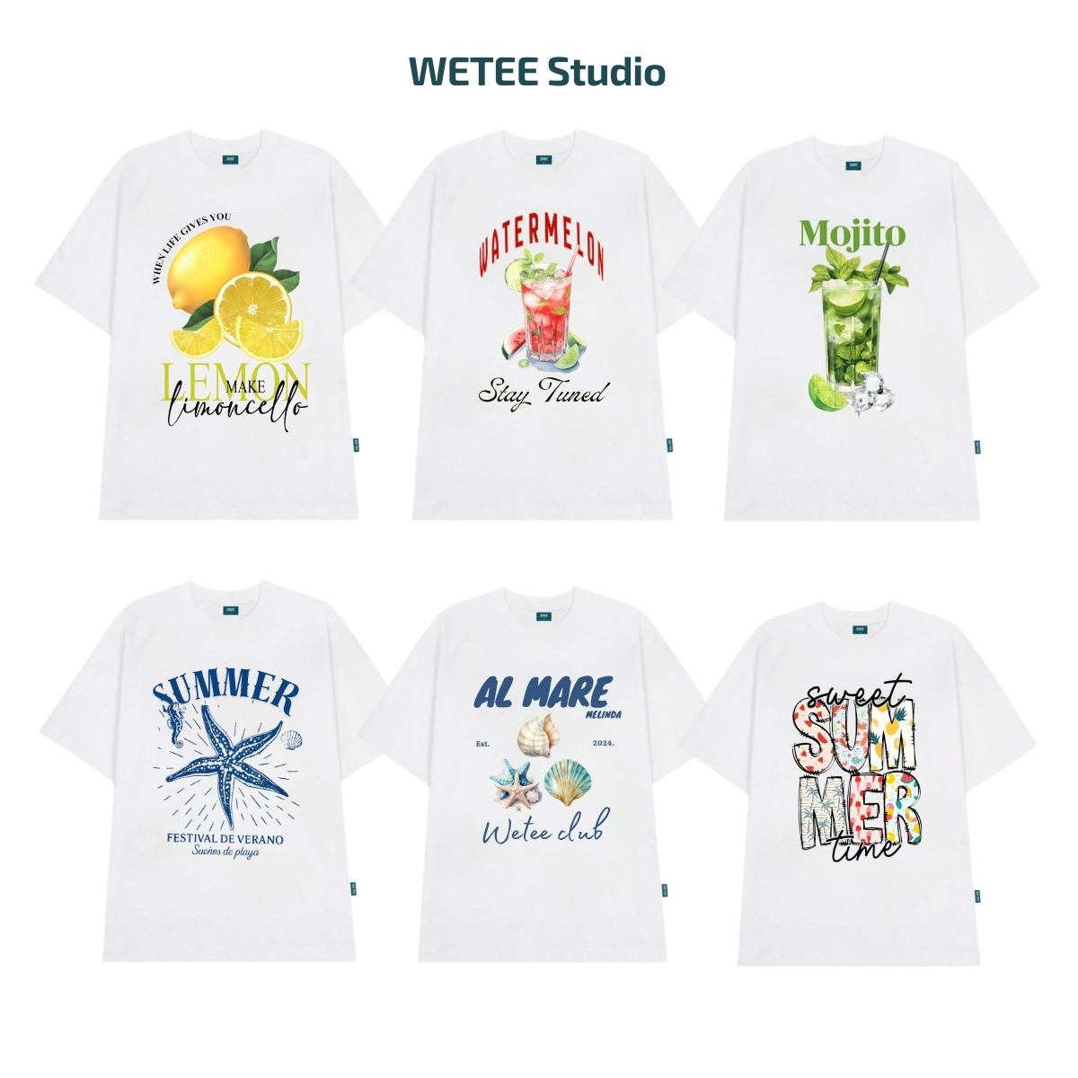 Áo thun nhóm unisex UX30 in hình du lịch mùa hè dáng oversized local brand WETEE - T049