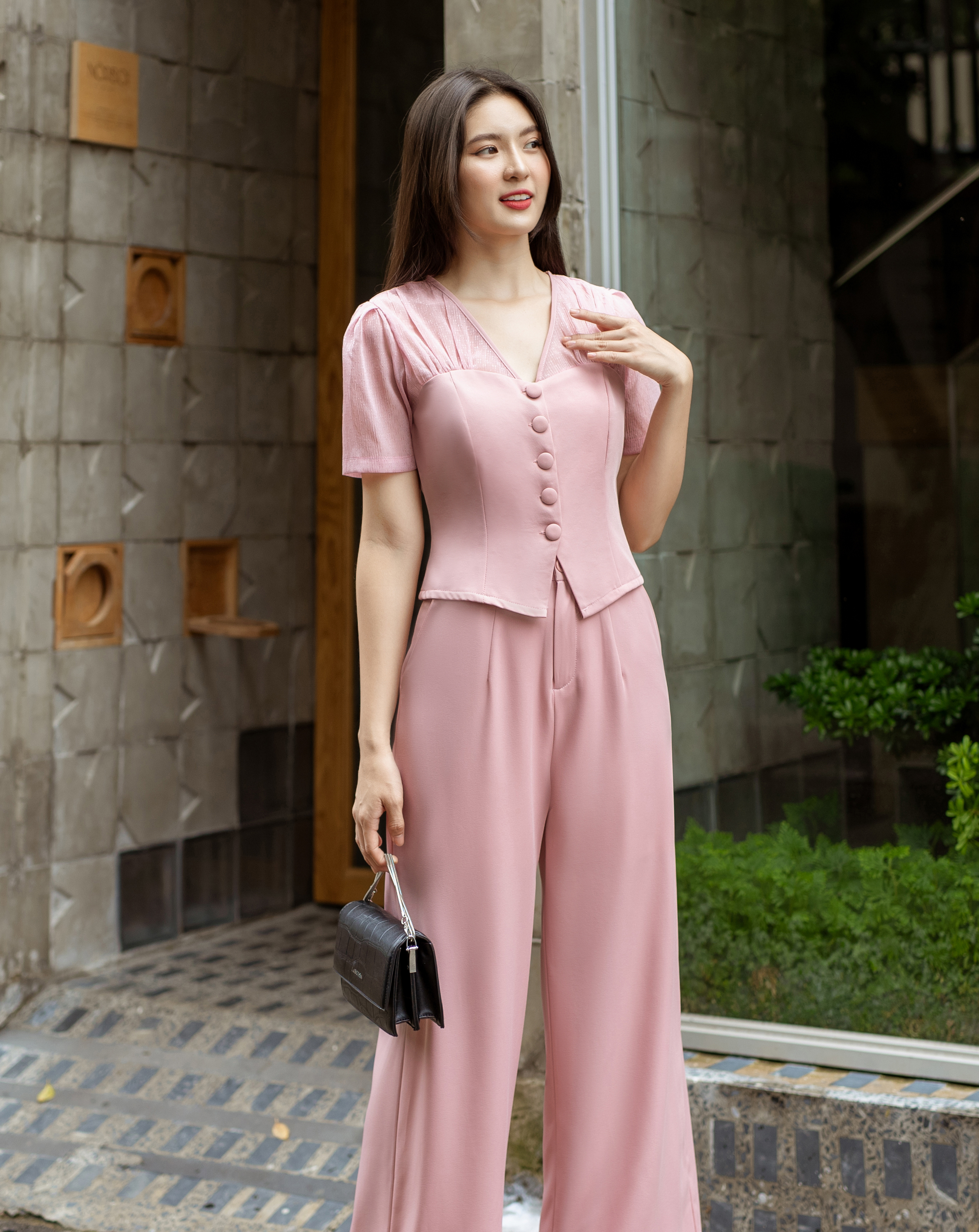 Set bộ áo kiểu cổ điển quần ống rộng_thumbnail_11