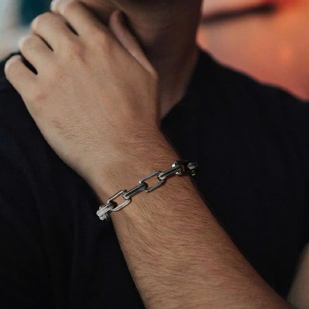 Vòng tay titan mắc xích lớn 21cm