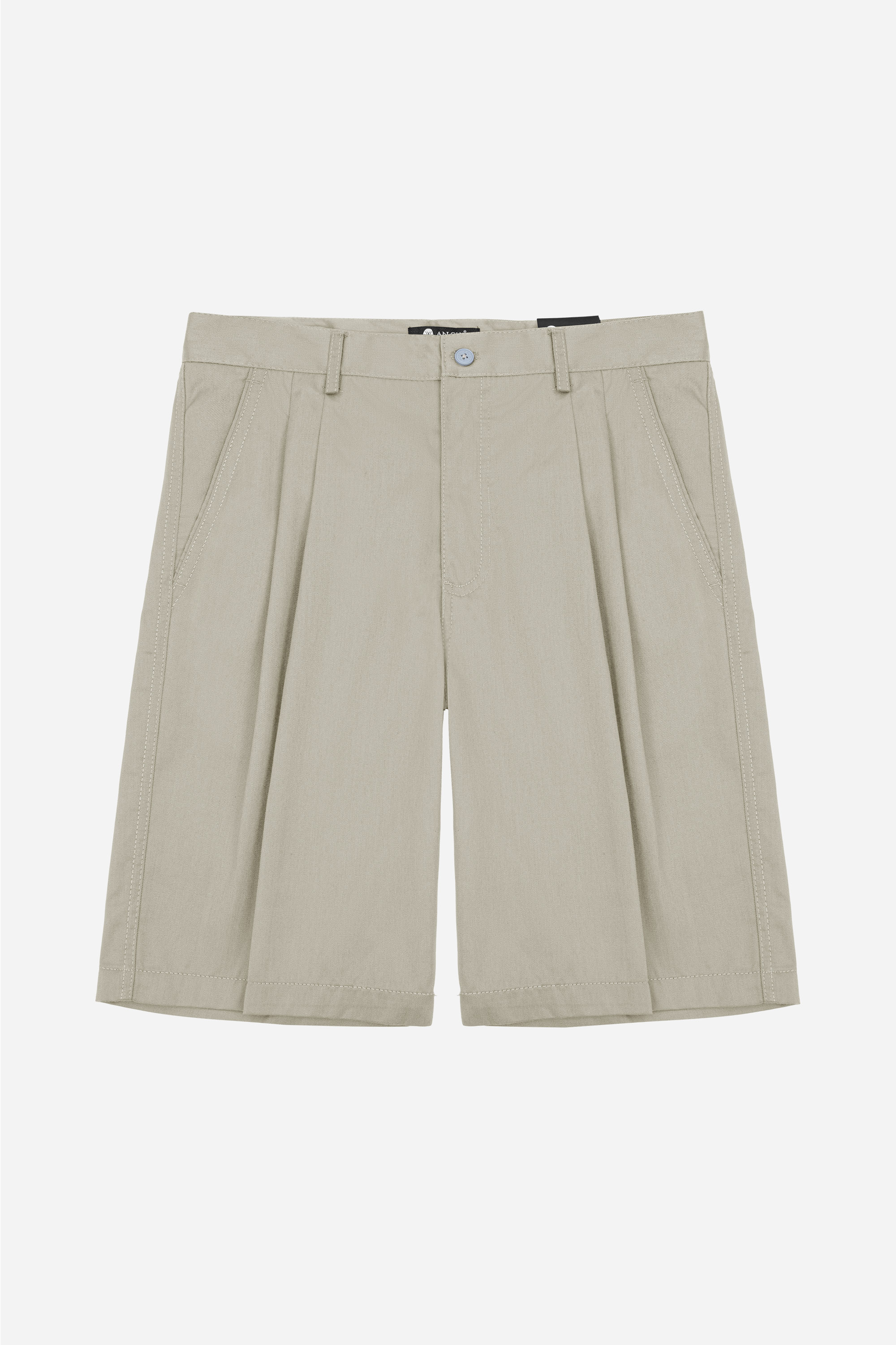 Quần Soọc Kaki 2 Li Nam Trung Niên ANCHI Dáng Suông Dài Qua Gối