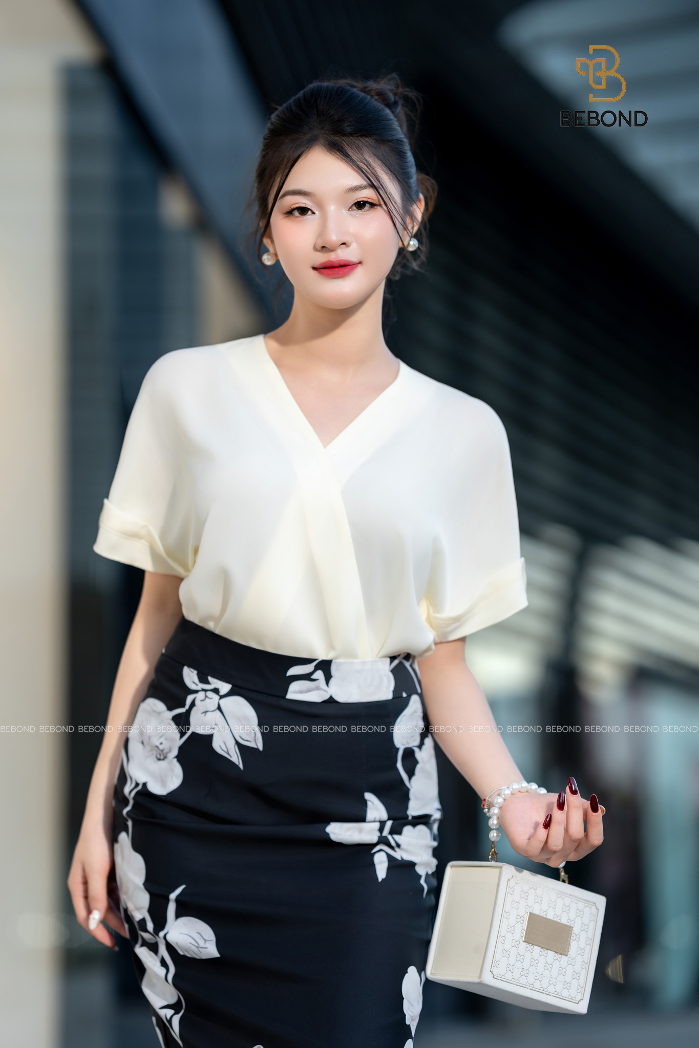 Set tay áo hai tầng ROSALEEN màu TRẮNG_thumbnail_3