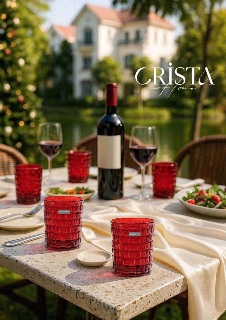 Bộ 6 cốc thủy CRISTA HOME tinh vân caro 280ml_thumbnail_11