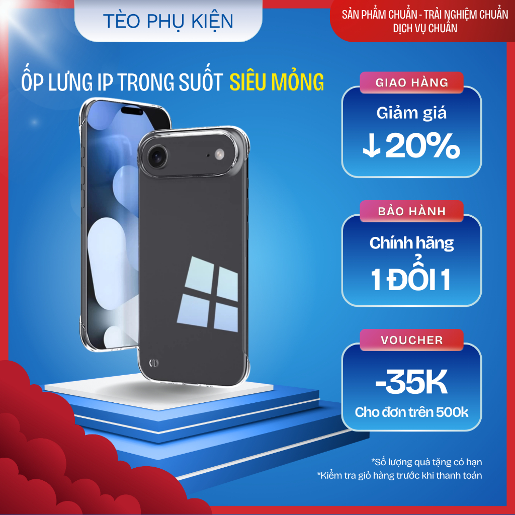 Ốp lưng ip XR -17 trong suốt siêu mỏng, cường lực trong suốt viền, bảo vệ toàn diện