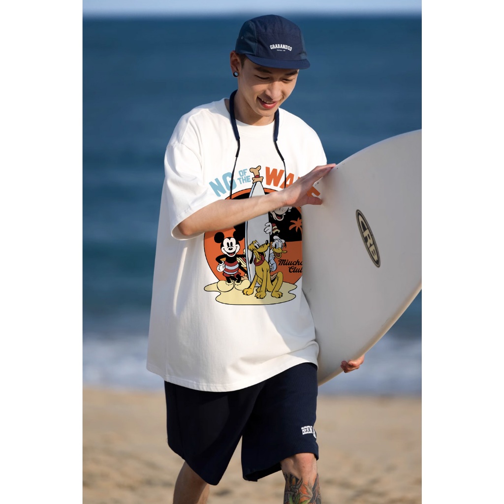 Áo thun nam form rộng ATD1149 Miucho Man áo phông tay ngắn cổ tròn in mix BST hè biển_thumbnail_4