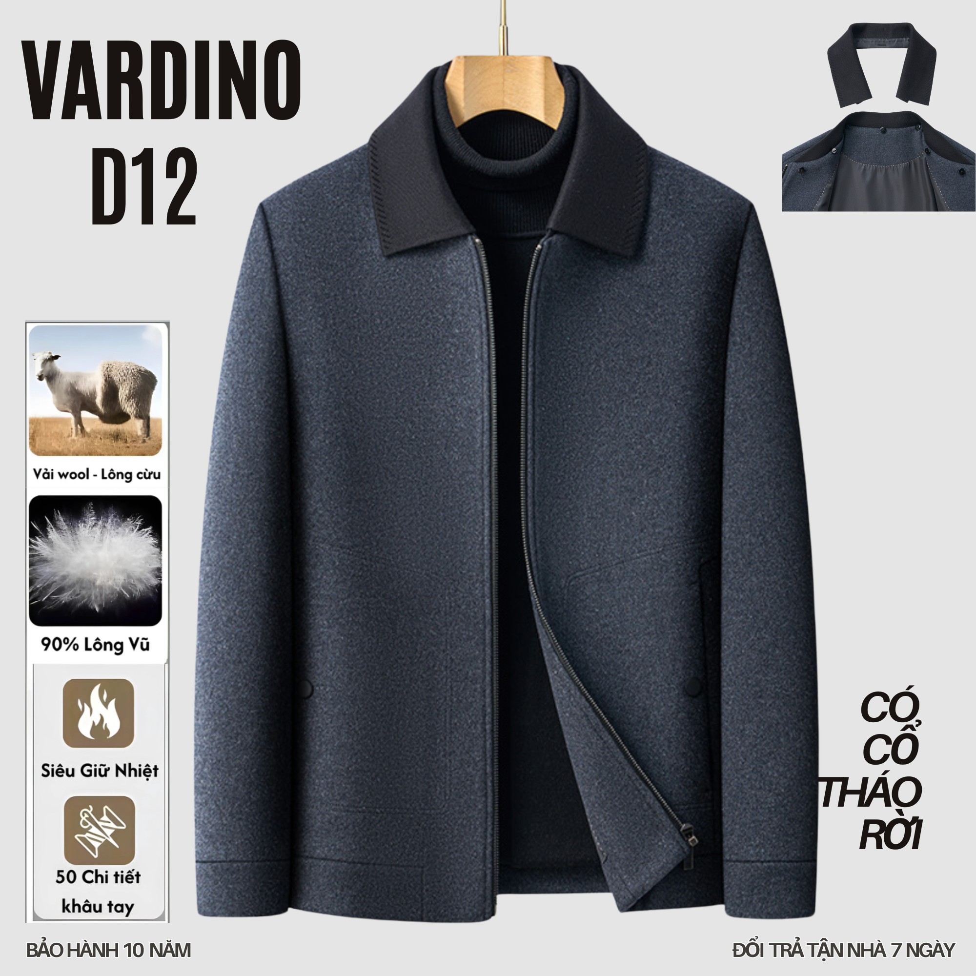 Áo khoác nam 2 cổ VARDINO D12_thumbnail_7