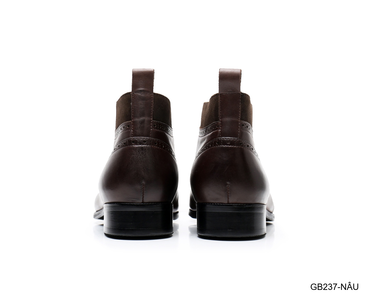 GB237 - Giày Chelsea Nam Da Bò Phong Cách Anh Quốc Đế Cao Su Chống Trượt Màu Đen Nâu_thumbnail_21