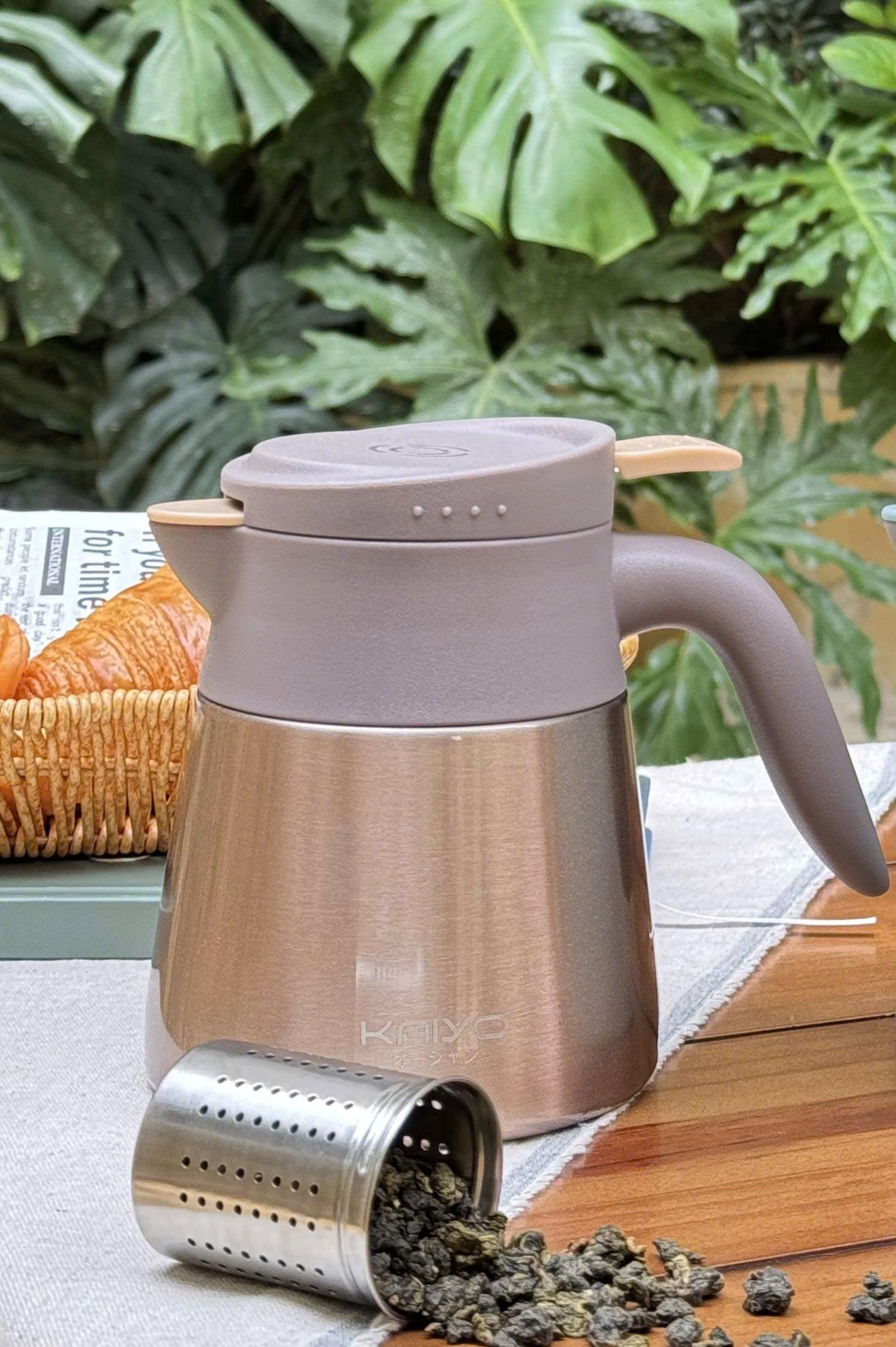 Bình giữ nhiệt pha trà kèm lõi lọc inox 304 Kaiyo 500ml_thumbnail_1