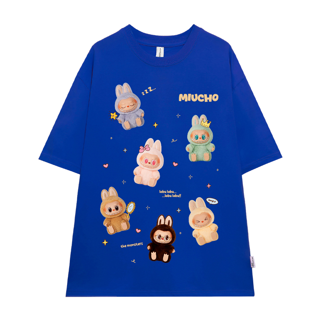 Áo thun labubu form rộng nhiều màu ATD1397 Miucho tay ngắn cổ tròn in mix_thumbnail_18