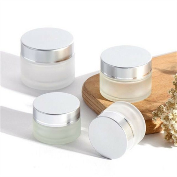 Hũ đựng lưu huỳnh Hũ thuỷ tinh mờ nắp bạc_thumbnail_4