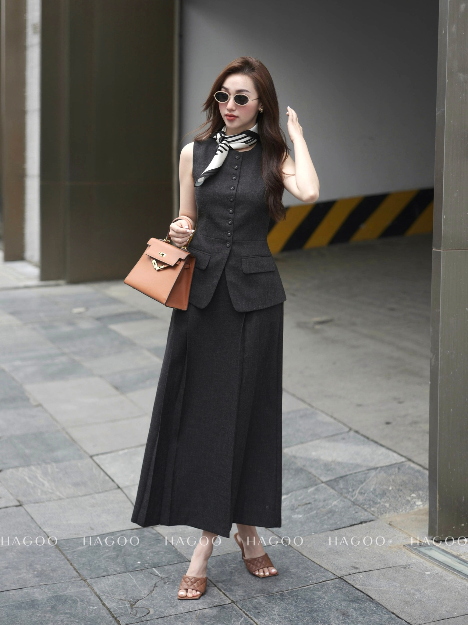 Áo Gile dáng dài HAGOO