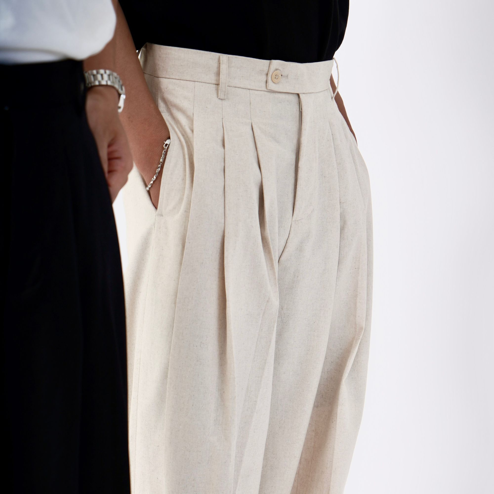 Quần Dài Lark Wide Vải Linen Form Balloon_thumbnail_3