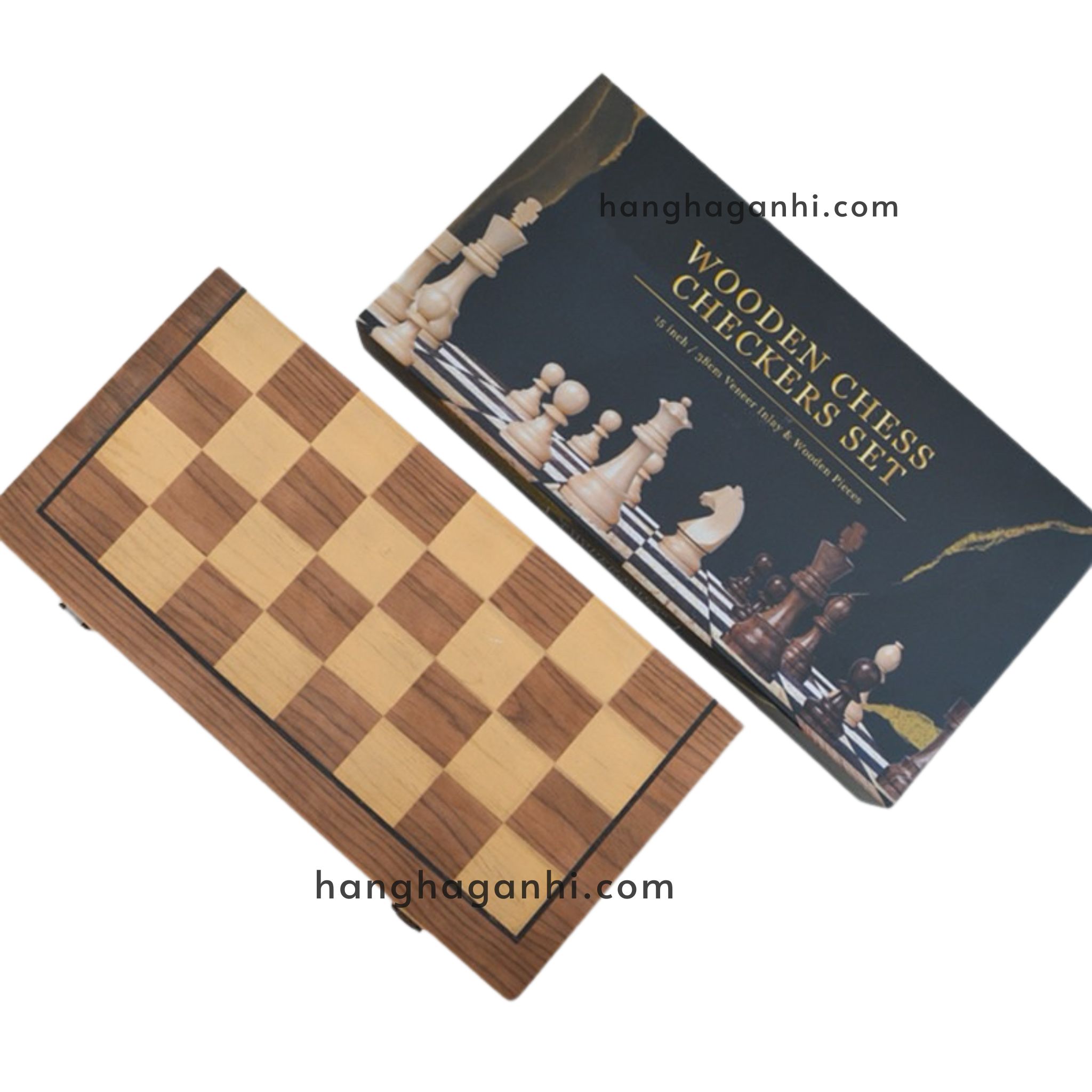 Bộ Đồ Chơi Cờ Vua Gỗ Sồi Có Nam Châm Xuất Mỹ size 39, HÀNG ĐẸP CHUẨN_thumbnail_1