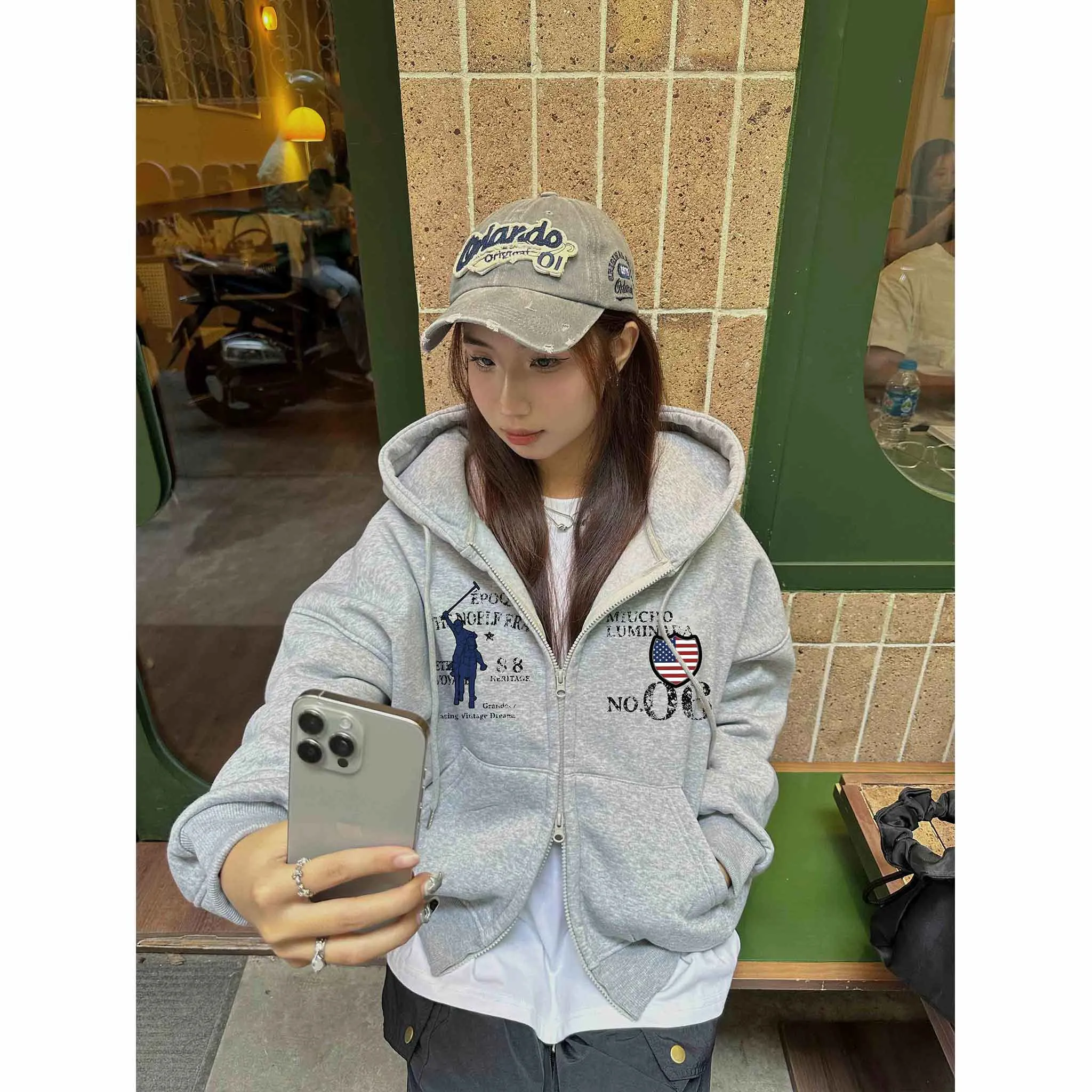 Áo hoodie zip form boxy unisex 2580 Miucho chất vải nỉ bông cao cấp thoáng mát có nón_thumbnail_4