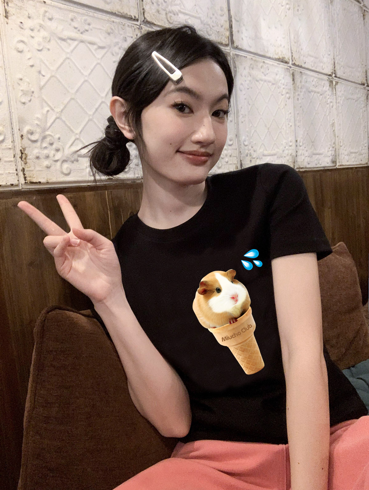 Áo Thun baby tee form ôm ABD1346 Miucho vải cotton co giãn in mix_thumbnail_5