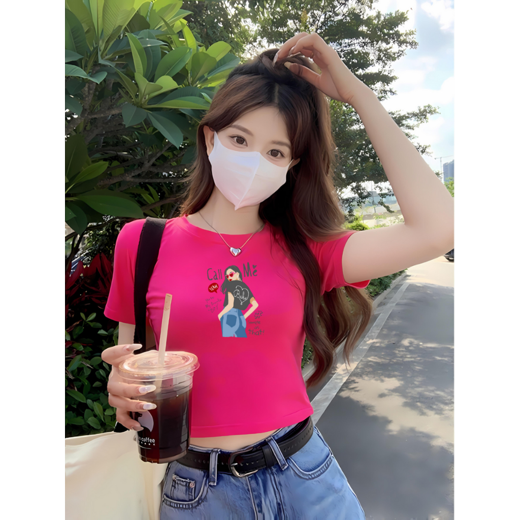 [Form Ôm] Áo croptop nữ dáng ôm chất liệu thun cotton -LOZA  CR7439_thumbnail_4