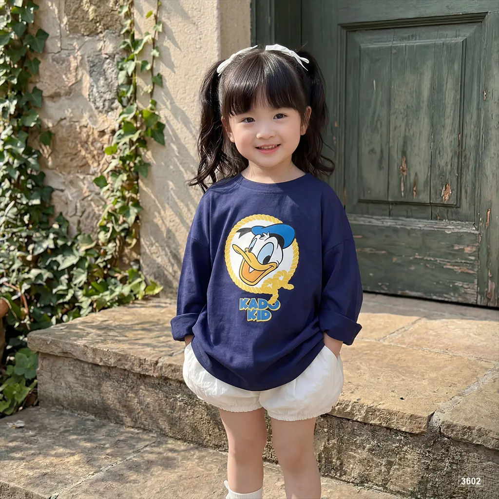Áo thun bé gái tay dài Vịt Donnald Kado 3602_thumbnail_3
