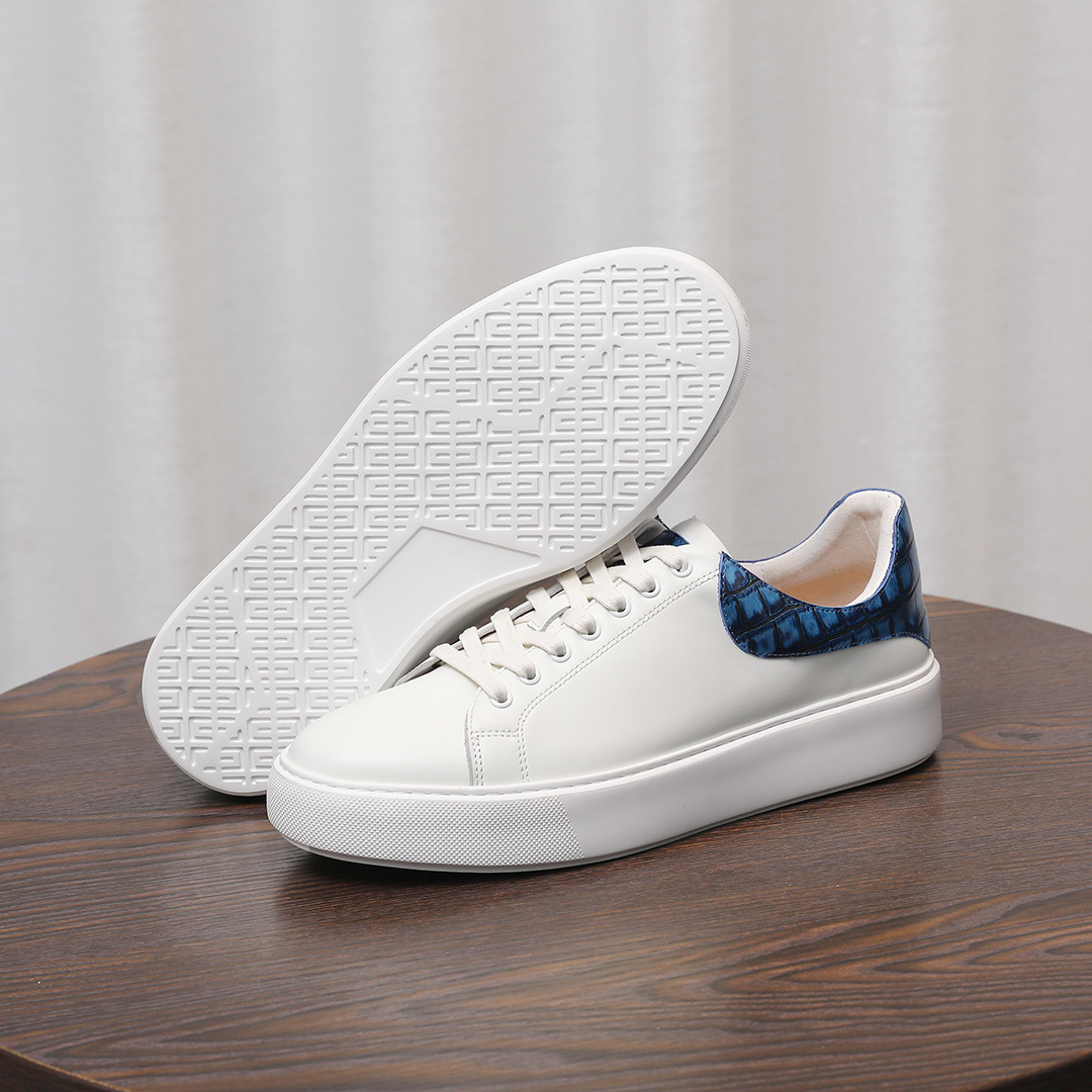 Giày thể thao nam da bò lớp một cao cấp – thiết kế buộc dây trẻ trung – giày trắng phong cách casual thoáng khí – form chuẩn thoải mái – phù hợp đi làm, đi chơi, vận động nhẹ_thumbnail_2