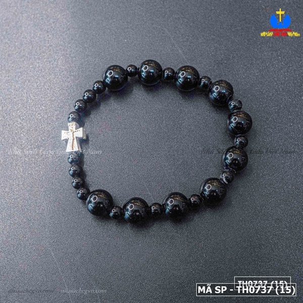 Vòng Mân Côi đá Agate đen tự nhiên_thumbnail_0