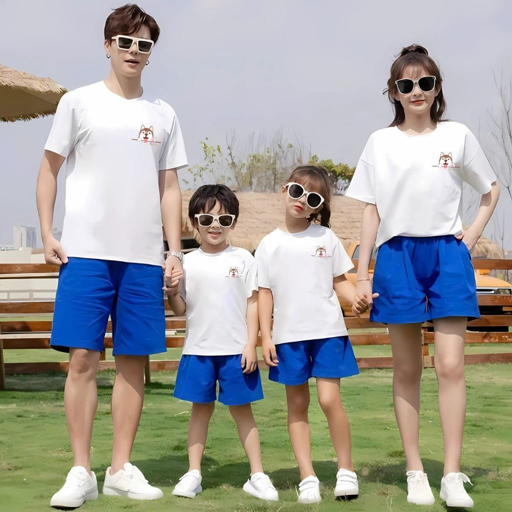 Áo phông gia đình in hình cún - Áo thun đồng phục gia đình 3-4-5 người - Loza RT3047-AT3047_thumbnail_3