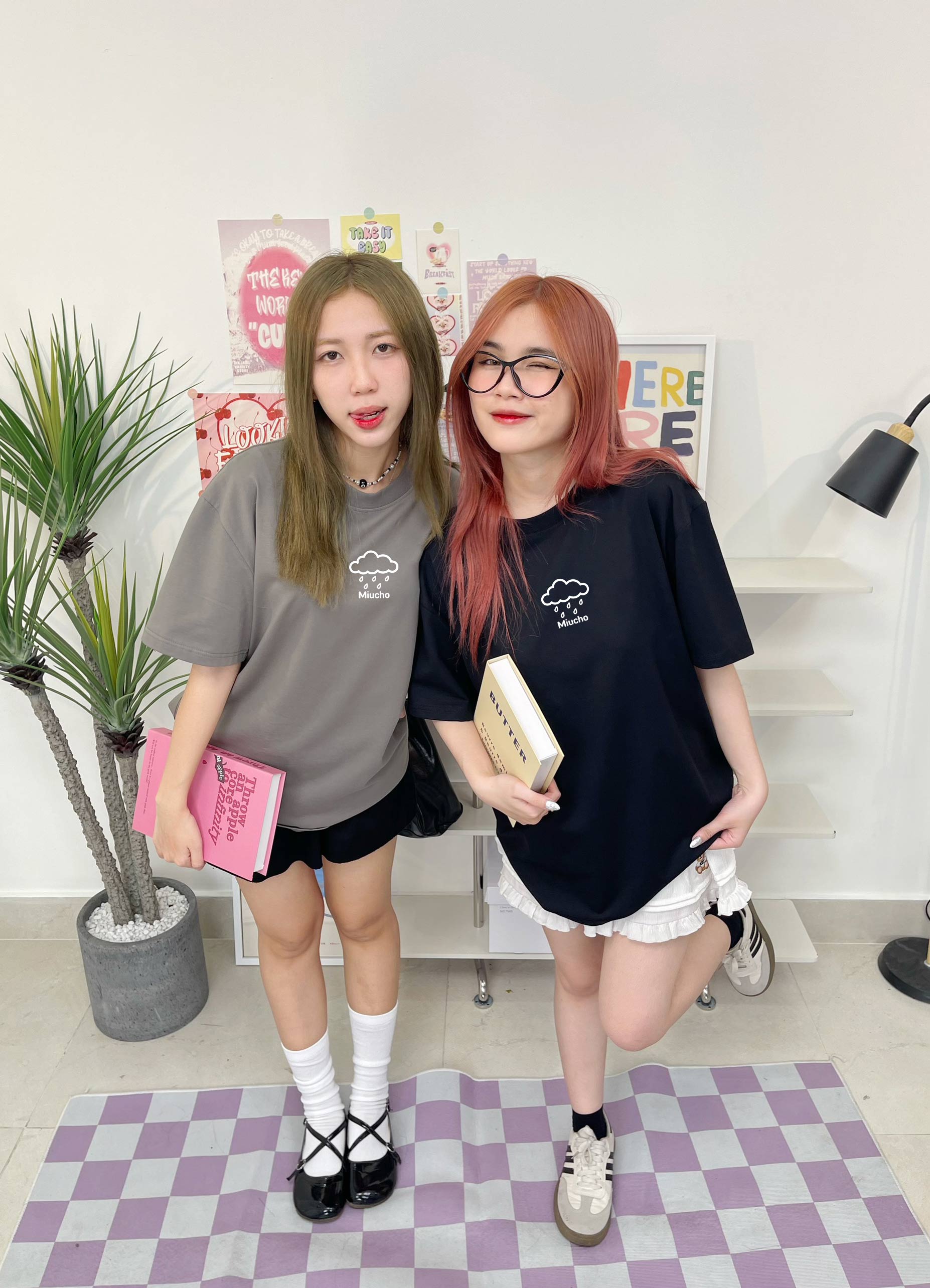 Áo thun nữ form rộng vải cotton 4 chiều co giãn thoáng mát ATD1682 Miucho in mix_thumbnail_4
