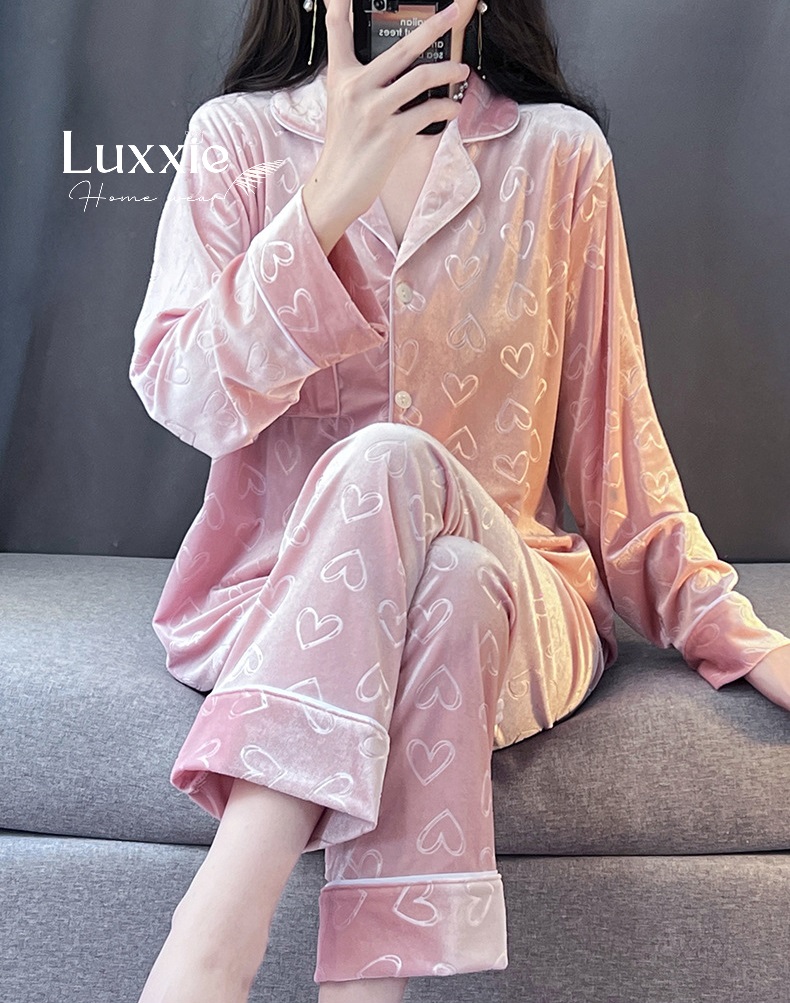 NHUNG09 Pijama vải nhung họa tiết trái tim_thumbnail_1