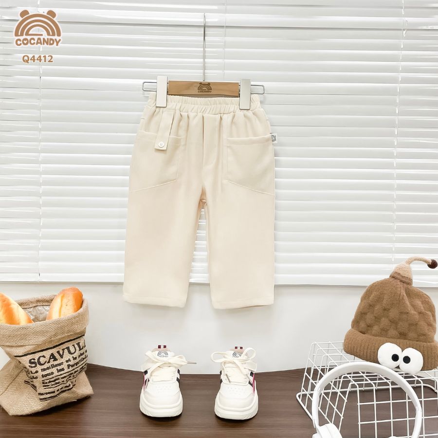 Quần dài nhung BE ĐẬM túi chéo