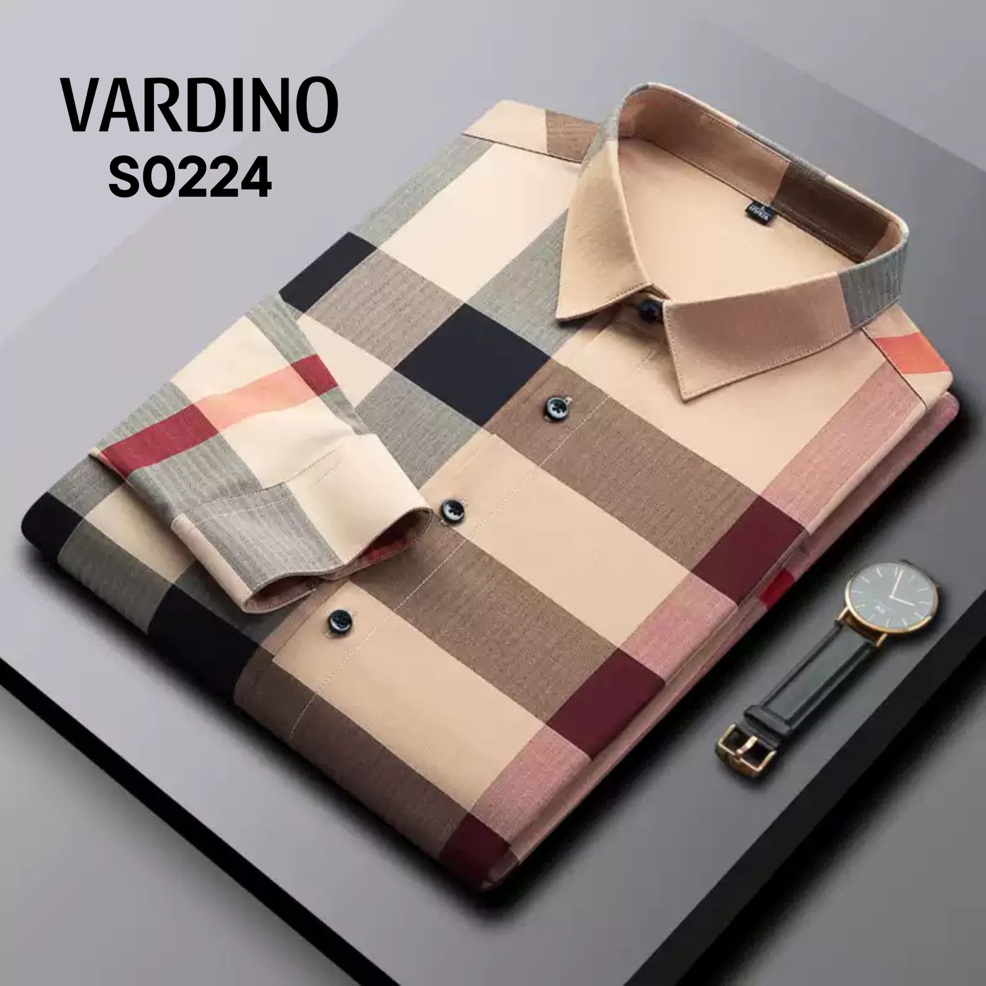 Áo sơ mi kẻ dài tay Vardino S0224_thumbnail_3