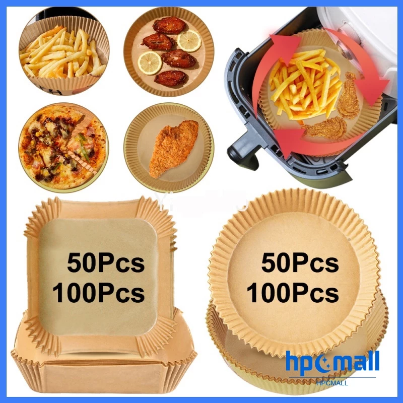 100Pcs Air Fryer Paper Disposable