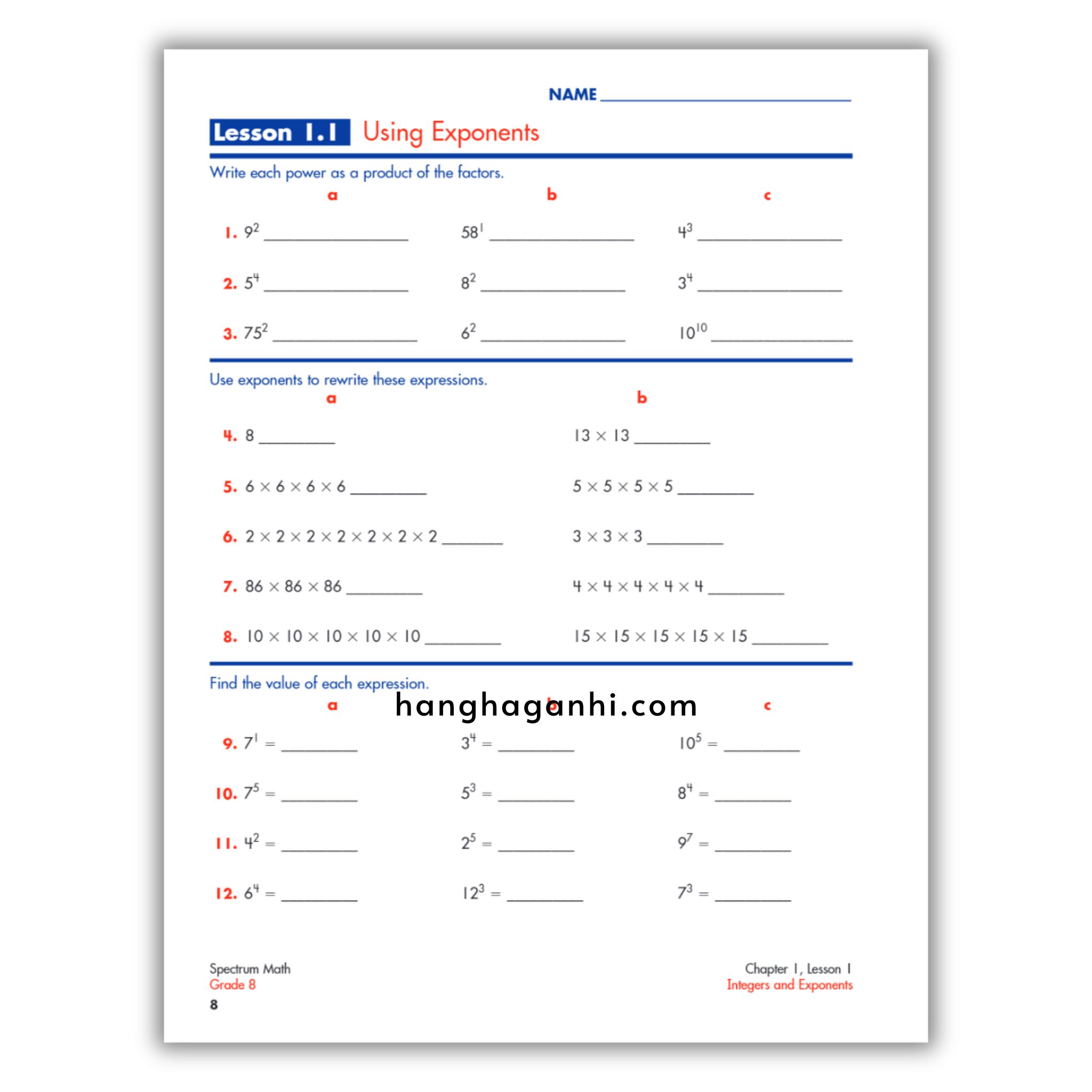 Spectrum Math Workbook Grade 8- Sách Toán Tiếng Anh cho bé lớp 8_thumbnail_7