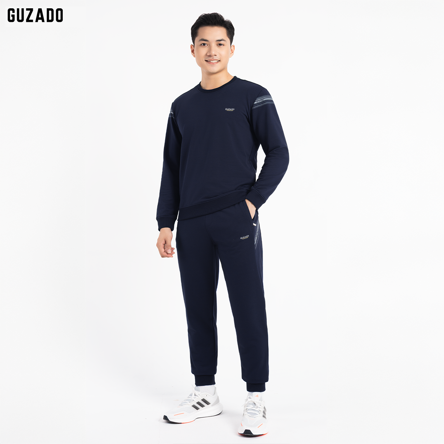 Bộ Quần Áo Nỉ Da Cá Nam GUZADO Mẫu Phối Sọc Premium GBN03_thumbnail_7