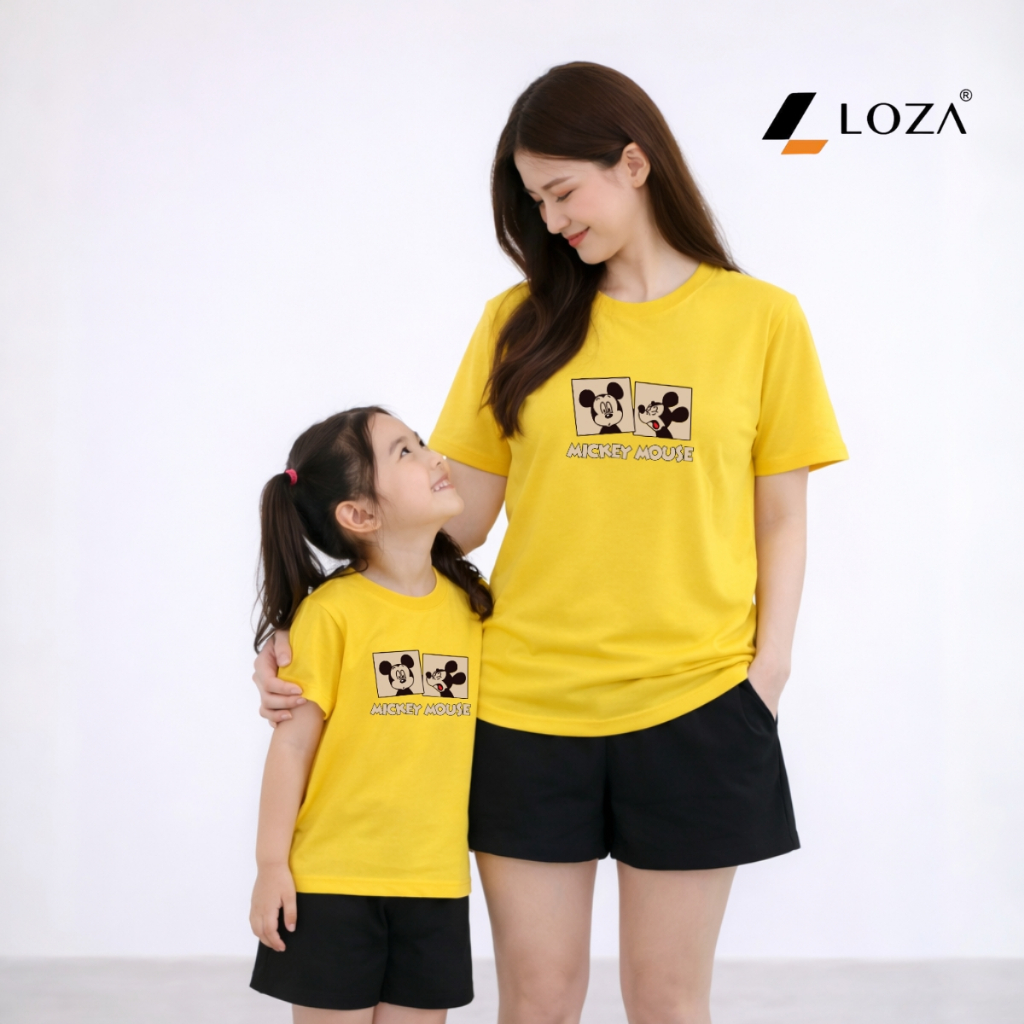 Set đồ đôi mẹ và bé in hình MICKEY chất liệu thun cotton Loza BP636-SB636_thumbnail_5