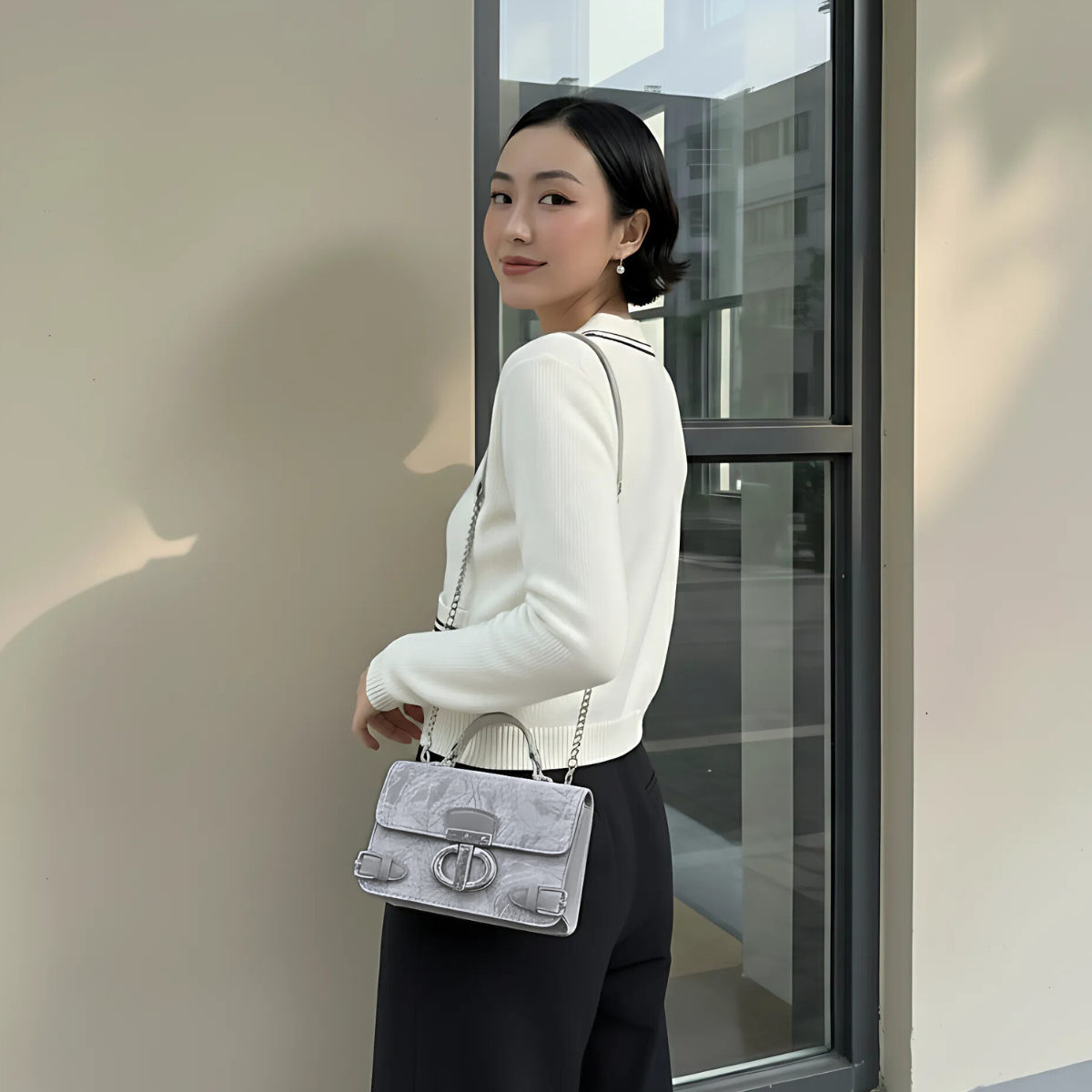 UHE Premium 2510 – Túi da thêu hoa nổi, ánh bạc | Thanh lịch – Tinh tế – Sang trọng_thumbnail_8