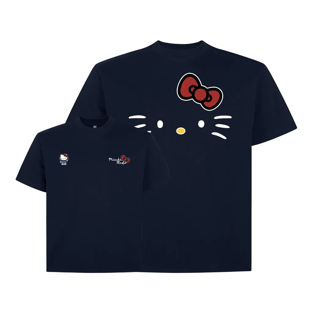 Áo thun form boxy nữ Kitty dễ thương 2648 Miucho vải cotton thoáng mát cổ tròn in mix