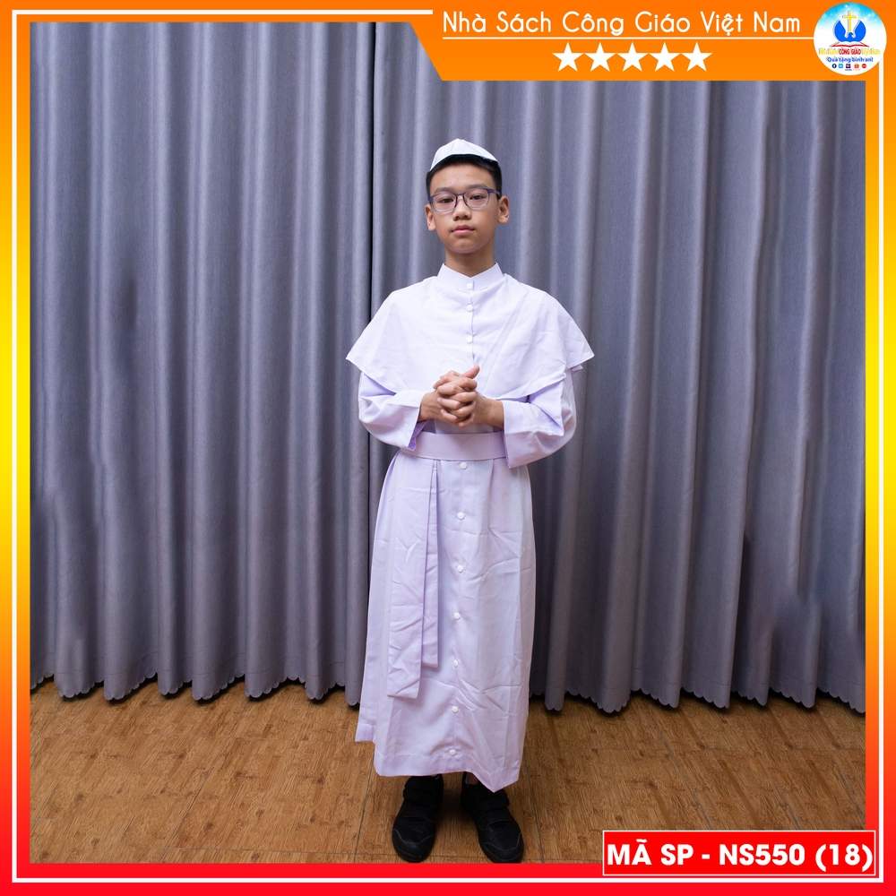 Bộ áo dòng nhí dành cho thiếu nhi (may theo yêu cầu) - Cổ võ ơn gọi NS550_thumbnail_2