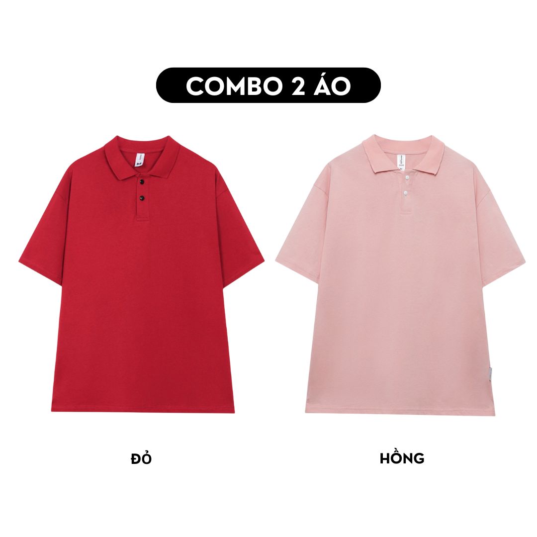 Áo polo trơn form rộng cotton PLT01 Miucho cổ trụ in basic_thumbnail_13